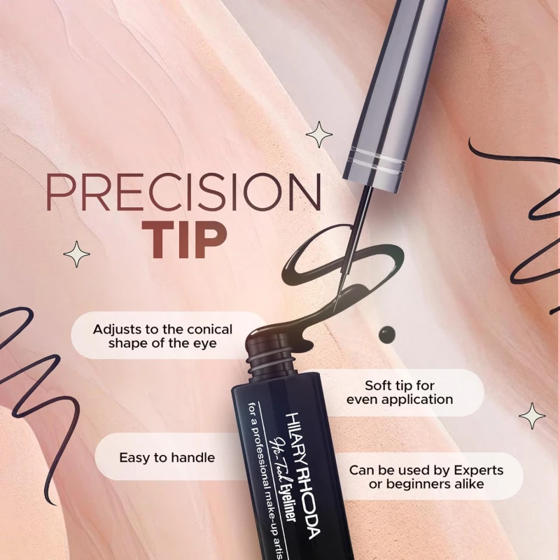 Hilary Rhoda Hi-Tech Eyeliner | Water-Proof & Smudge-Proof | Precision Tip for Women | Long-Lasting Formula | Black Intense Matte Finish | Quick-Drying Liquid | 5.5ml thumbnail 6